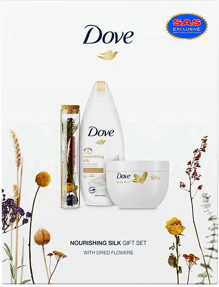 Մարմնի խնամքի հավաքածու «Dove Nourishing Silk» 3 հատ
