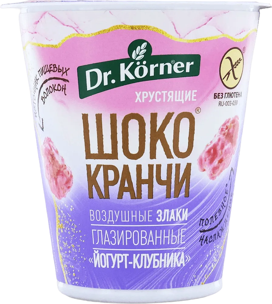 Crunchy cereal with yogurt & strawberry flavor "Dr. Korner Choco Crunchy" 40գ
