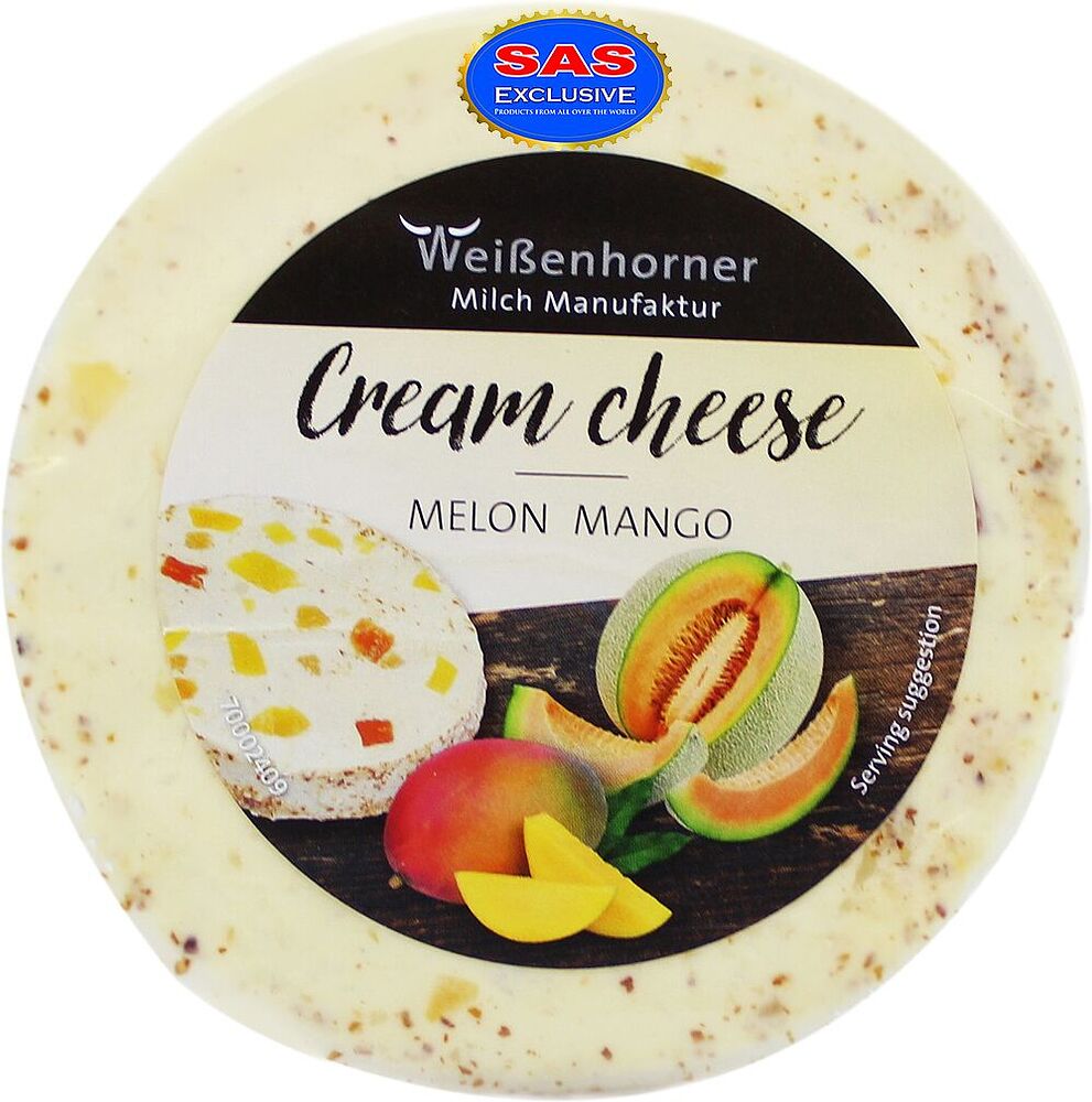 Cream cheese with melon & mango 