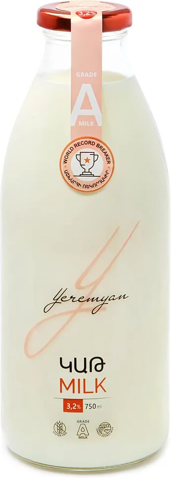 Молоко "Yeremyan Products" 750мл, жирность: 3.2%