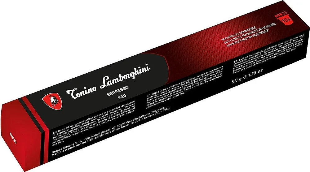 Coffee capsules "Tonino Lamborghini Espresso Red" 10pcs, 50g
