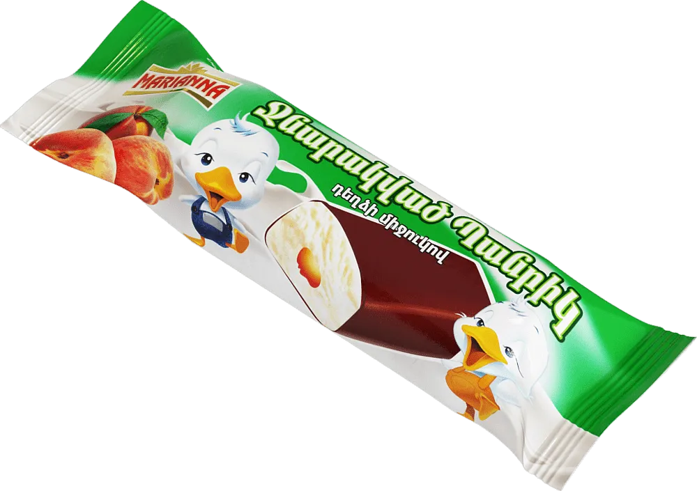 Glazed curd with peach filling "Marianna" 40g , richness: 23%