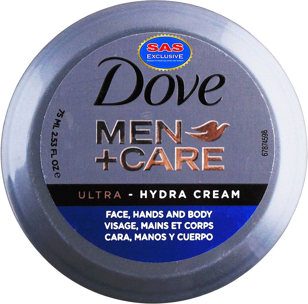 Մարմնի և դեմքի կրեմ «Dove Men+Care Ultra Hydra» 75մլ  	