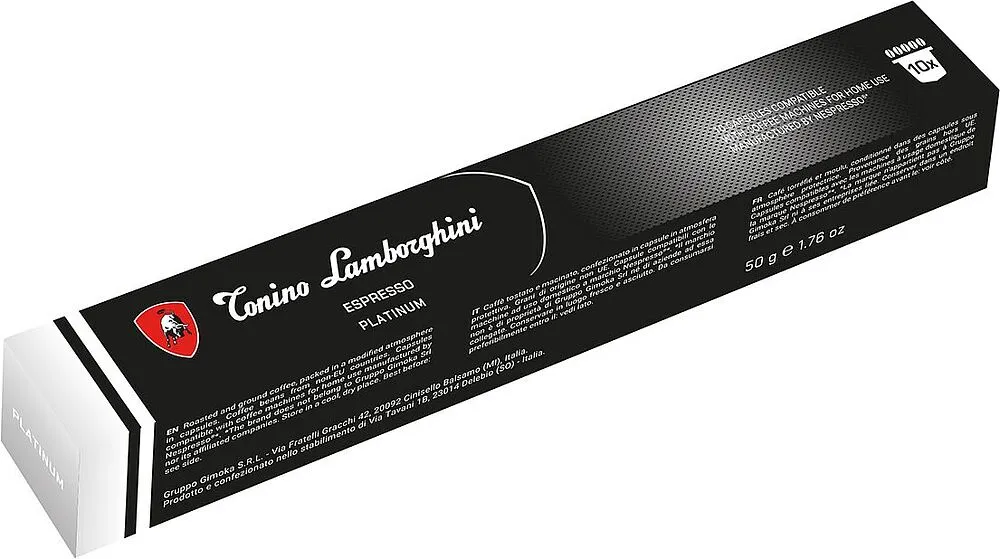 Coffee capsules "Tonino Lamborghini Espresso Platinum" 10pcs, 50g

