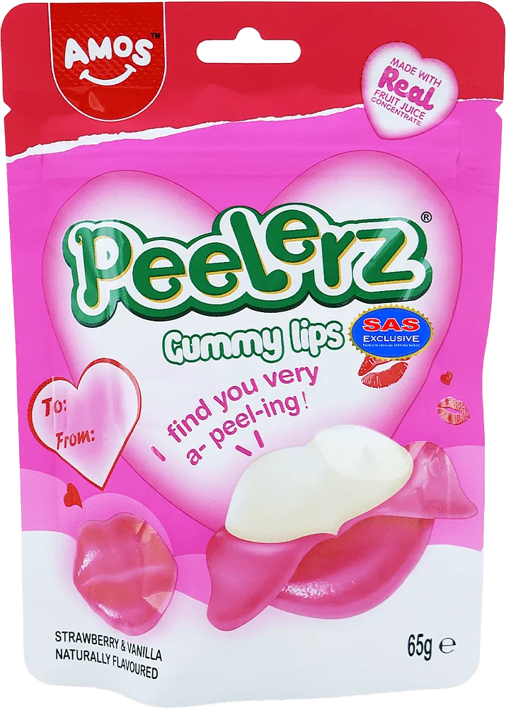Դոնդողե կոնֆետներ «Amos Peelerz Gummy Lips» 65գ