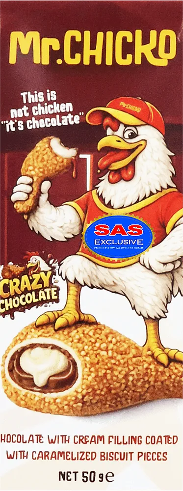 Chocolate with milk filling "Mr. Chicko Crazy Chocolate" 50g