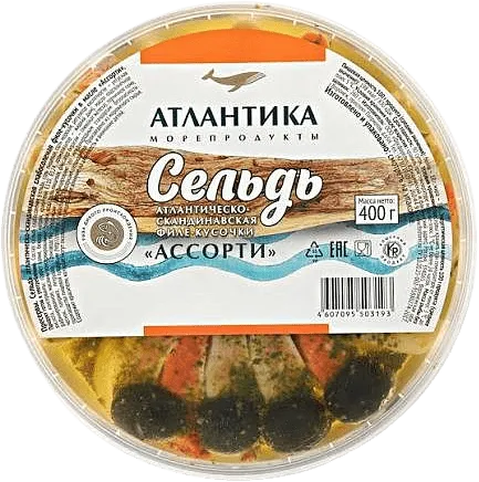 Ծովատառեխ ձեթի մեջ «Атлантика Ассорти» 400գ
