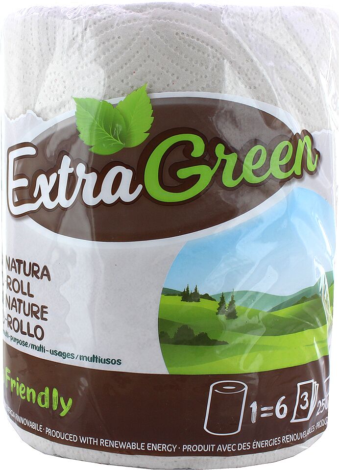 Бумажное полотенце "Extra Green" 1шт