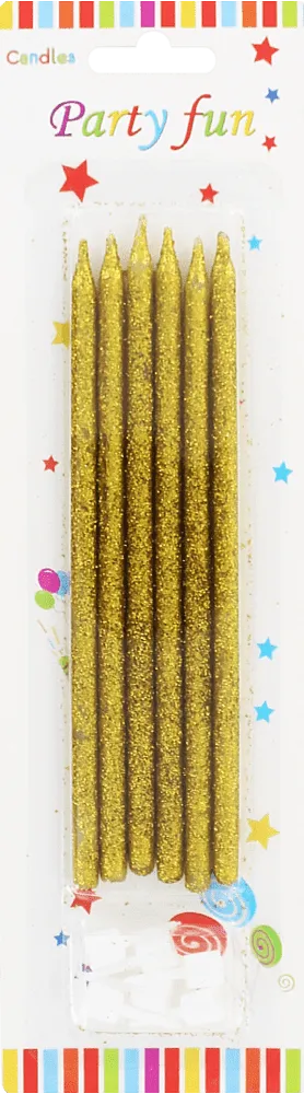 Birthday candle "Party Fun" 6 pcs