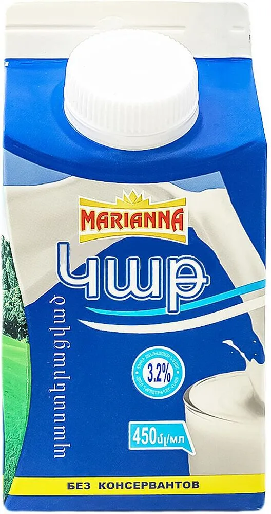 Milk "Marianna" 450ml, richness: 3.2%