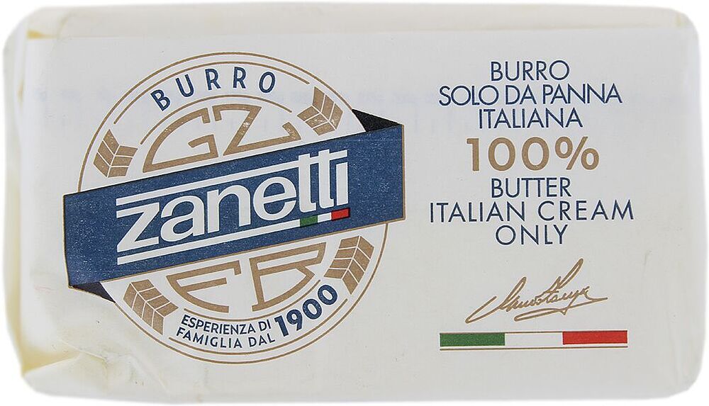 Կարագ սերուցքային «Zanetti» 500գ, յուղայնությունը` 82%
