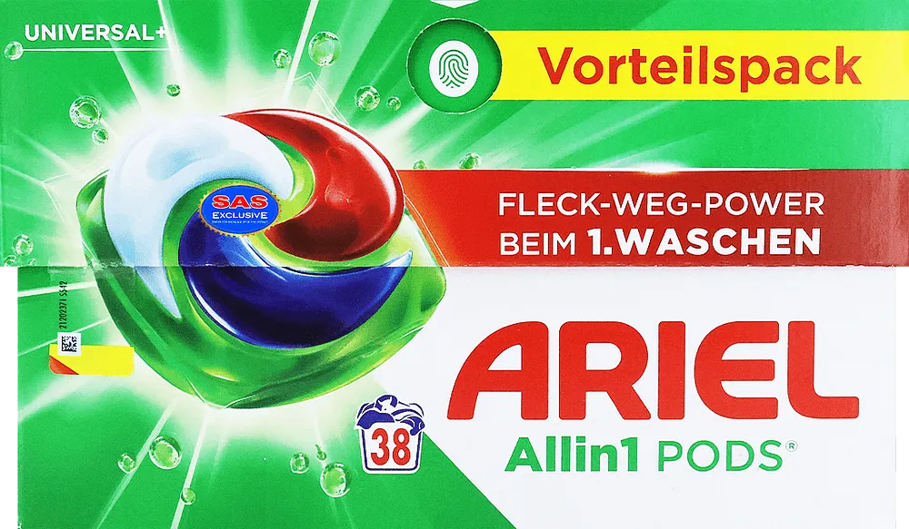 Լվացքի պարկուճներ ունիվերսալ «Ariel All in 1» 38 հատ