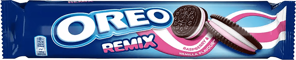 Cookies with vanilla & raspberry filling "Oreo Remix" 157g

