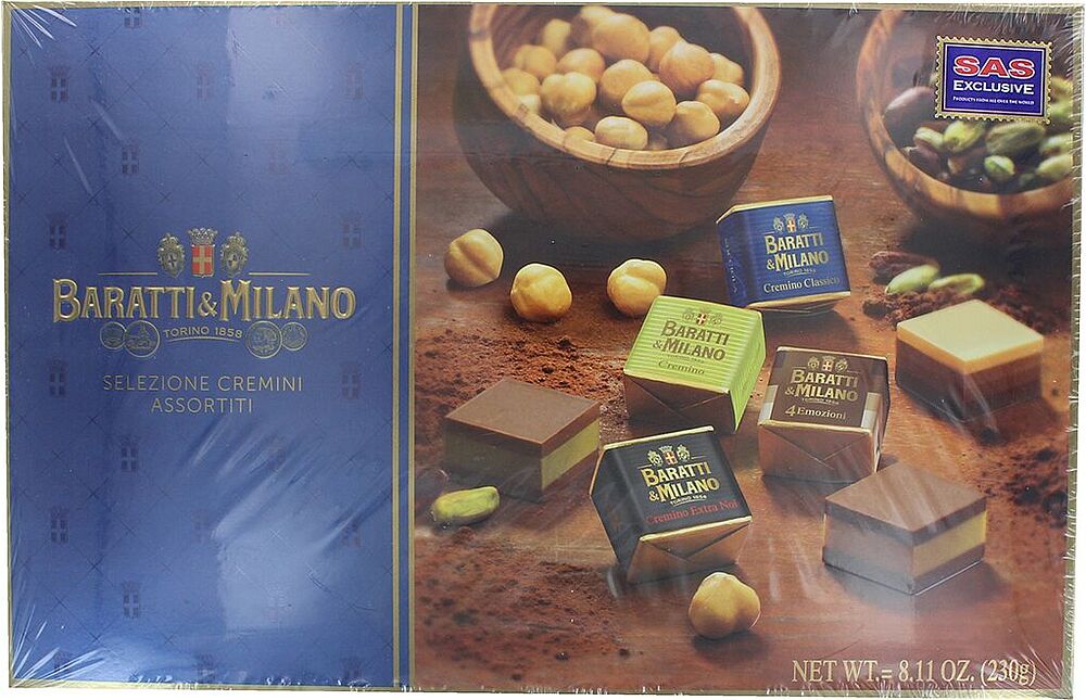 Набор шоколадных конфет "Baratti & Milano Selezione Cremini Assortiti" 230г