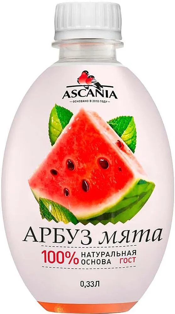 Освежающий газированный напиток со вкусом арбуза "Ascania" 0.33л

