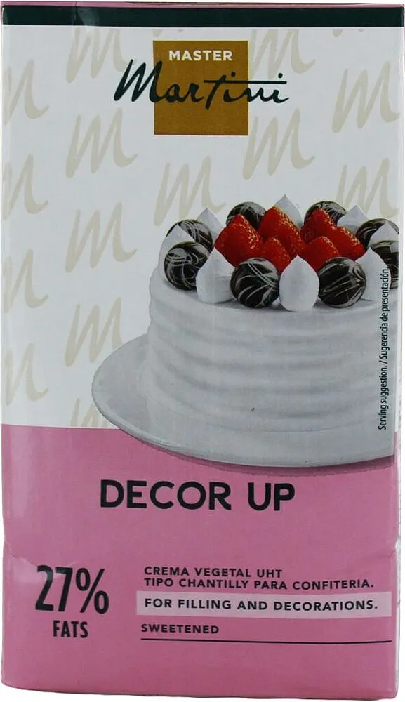 Whipped cream "Master Martini Decor up" 1l, richness:27%
