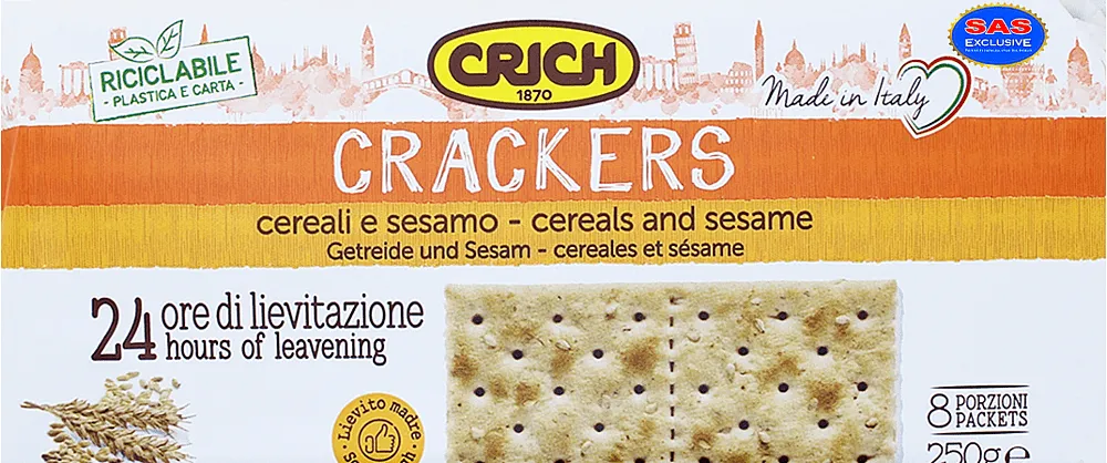 Crackers with cereals & sesame "Crich" 250g

