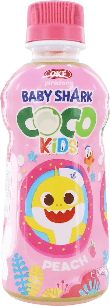 Ըմպելիք դեղձի մանկական «OKF Baby Shark Coco Kids Peach» 240մլ

