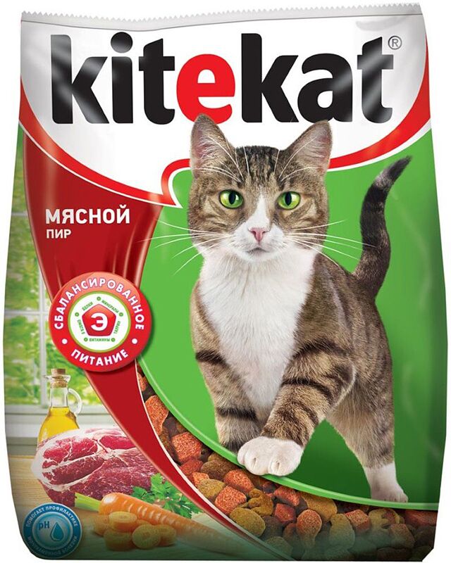 Կատուների կեր «Kitekat Мясной Пир» 1.9կգ միս