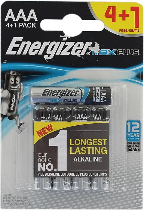  Battery "Energizer max plus AAA LR03" 5pcs