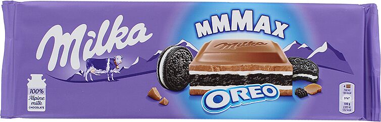 Շոկոլադե սալիկ թխվածքաբլիթով «Milka Oreo Max» 100գ