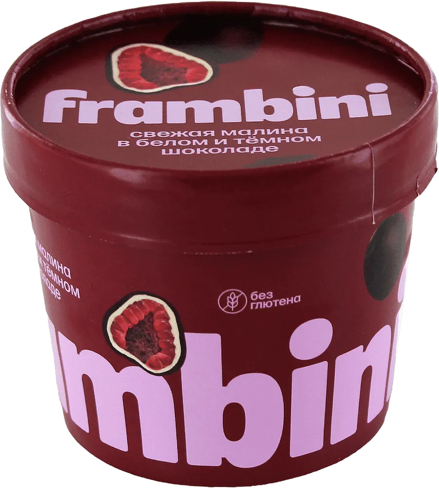 Raspberry in white and dark chocolate "Frambini" 130g
