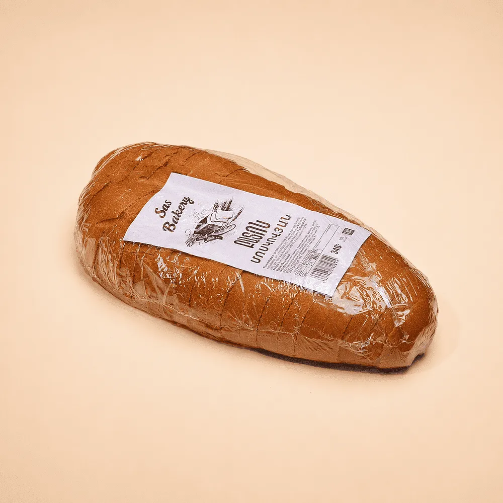 Հաց բատոն սպիտակ, կտրատած «SAS Bakery» 340գ