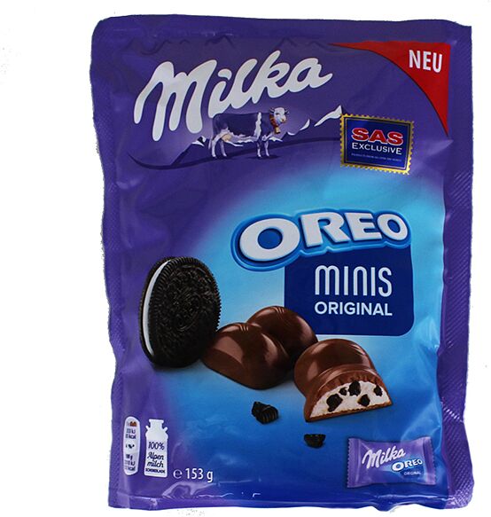 Chocolate candies "Milka Oreo Mini" 153g