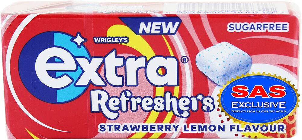 Chewing gum "Wrigley's Extra Refreshers" 15.6g Strawberry & Lemon
