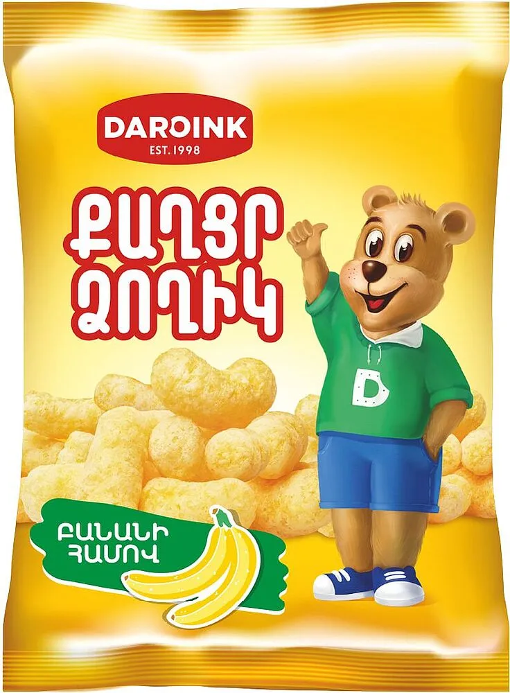 Banana corn sticks "Daroink" 80g 