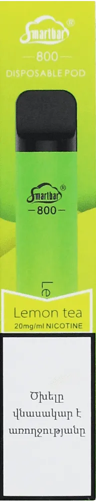 Electric pods with leomn tea flavor "Smartbar Lemon Tea" 800 puffs
