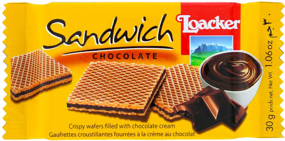 Վաֆլի՝ շոկոլադե միջուկով «Loacker Sandwich» 30գ