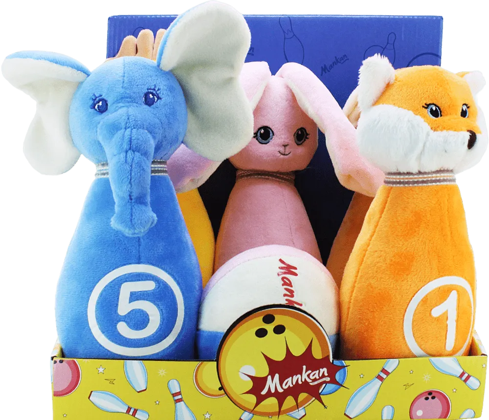 Soft toy "Mankan Bowling" 6 pcs
