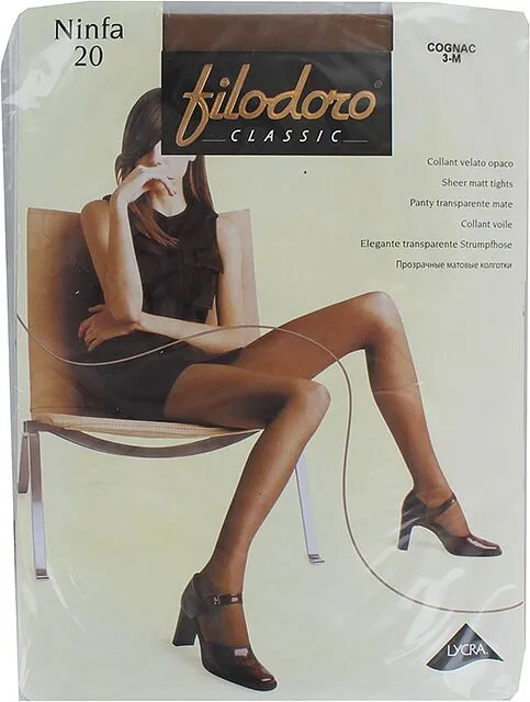Кoлготки коньячные "Filodoro Classic 20Den N3" 
