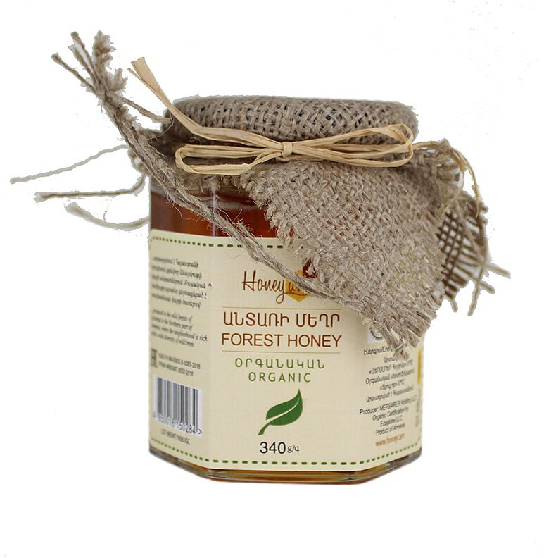 Մեղր օրգանական «Honey.am Անտառի մեղր» 340գ