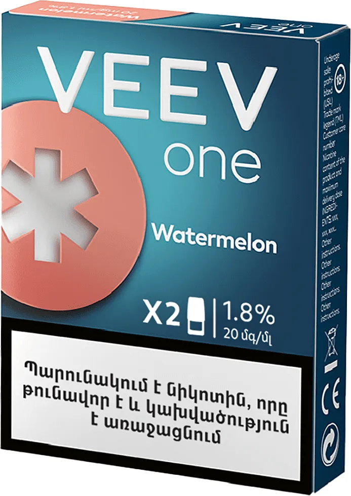 Electric pods "VEEV" 2 pcs, 2000 puffs, Watermelon
