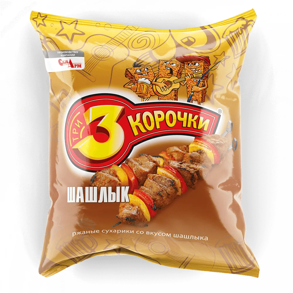 Crackers "3 Korochki" 120g BBQ