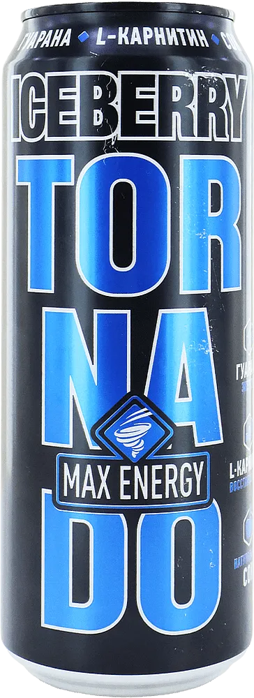 Энергетический газированный напиток "Tornado Iceberry Max Energy" 0.45л