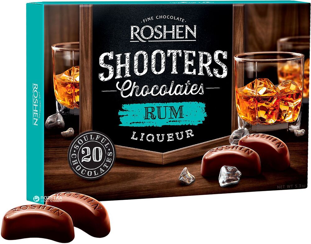 Շոկոլադե կոնֆետների հավաքածու «Roshen Shooters» 150գ