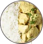 Combo 7 rice + chicken Indian style
