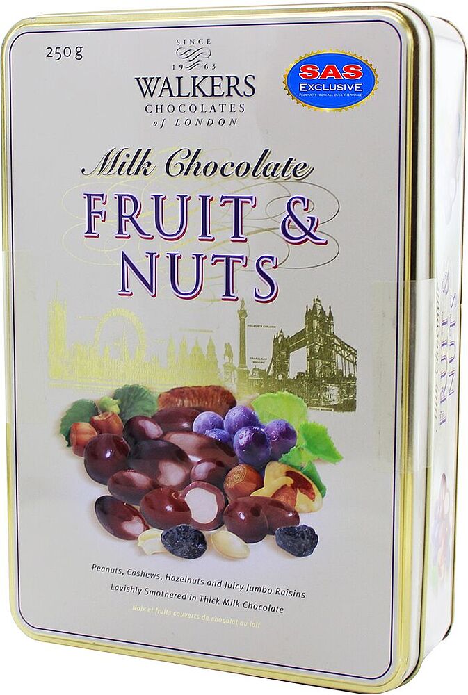 Набор шоколадных конфет "Walkers Fruit & Nuts" 250г