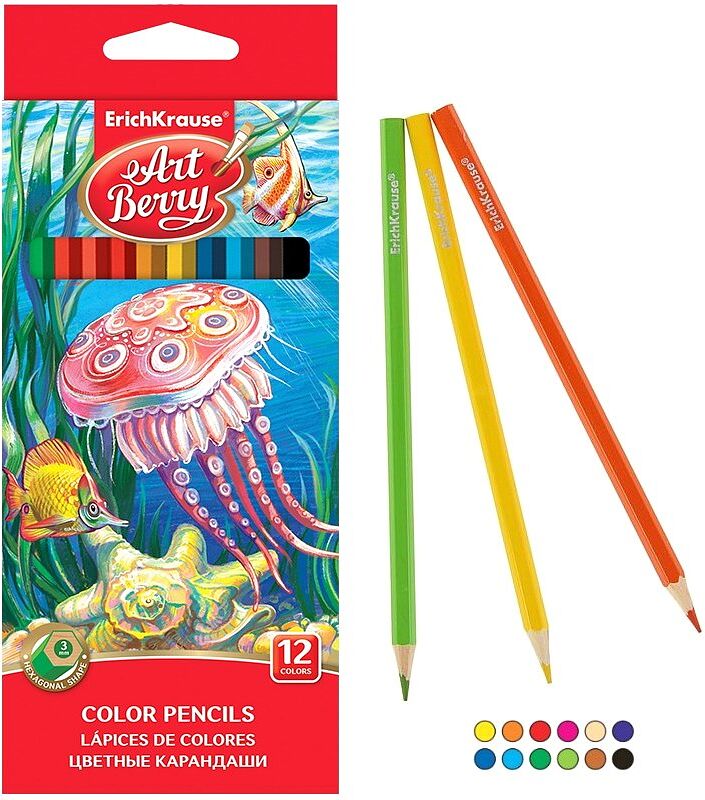 Colored pencils 12 pcs