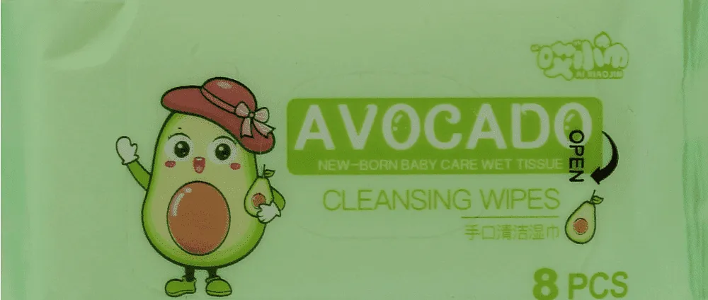 Wet wipes "Oxijim Ai Xiao Jin Avocado" 8 pcs
