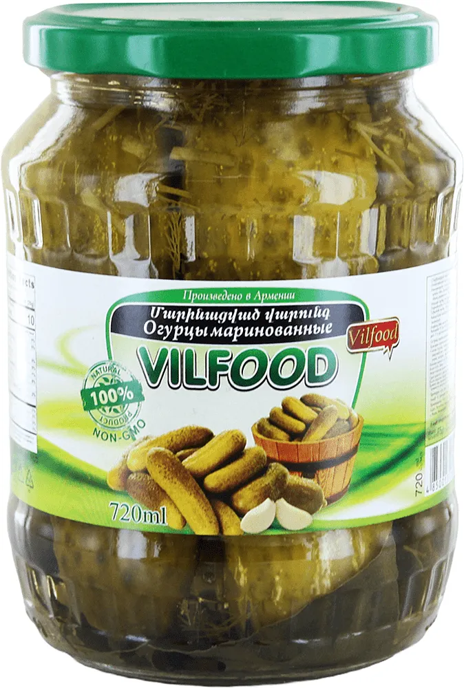 Pickled cucumber "Vilfood" 720ml
