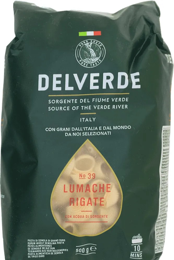 Pasta "Delverde Lumache Rigate №39" 500g
