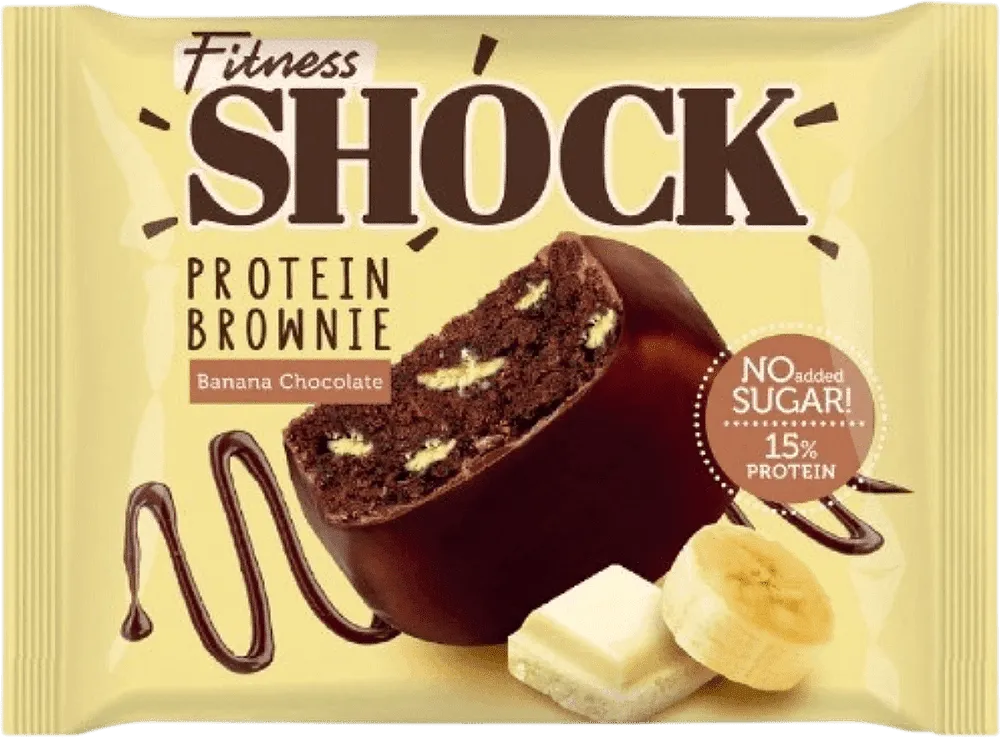 Protein cookie with banana & chocolate "Fitness Shock Brownie" 50g