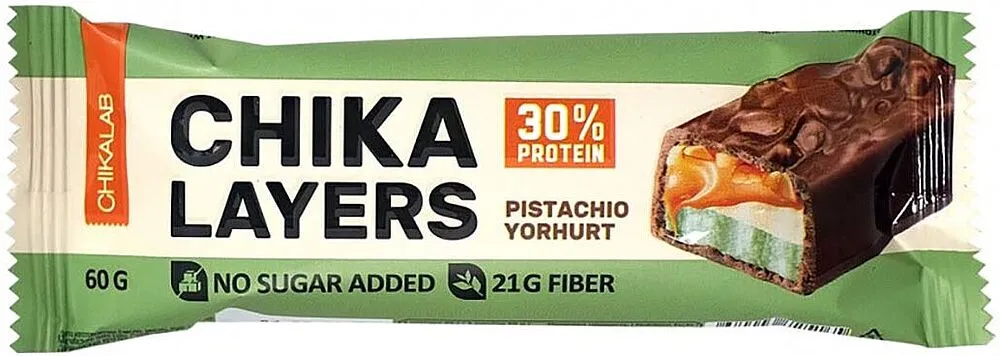 Protein bar "Chikalab Chika Layers Pistachio Yogurt" 60g
