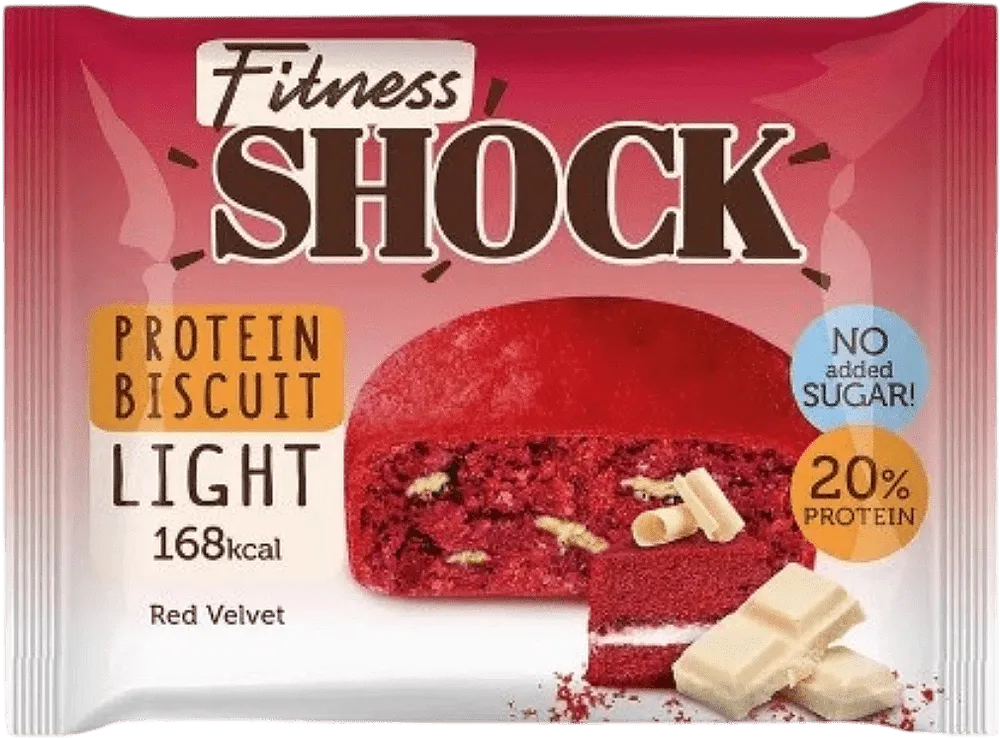 Protein cookie with red velvet flavor "Fitness Shock Red Velvet" 40g

