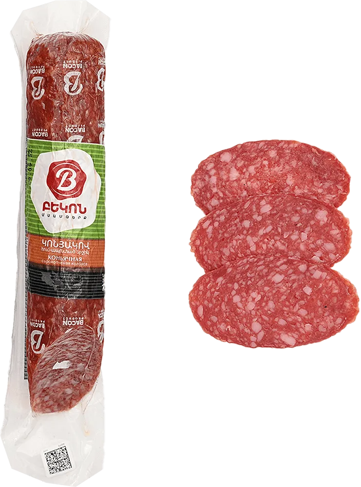 Summer cognac sausage product ''Bacon'' 200g