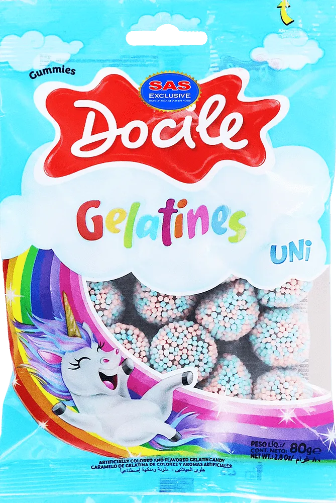 Jelly candies "Docile Gelatines Uni" 80g
